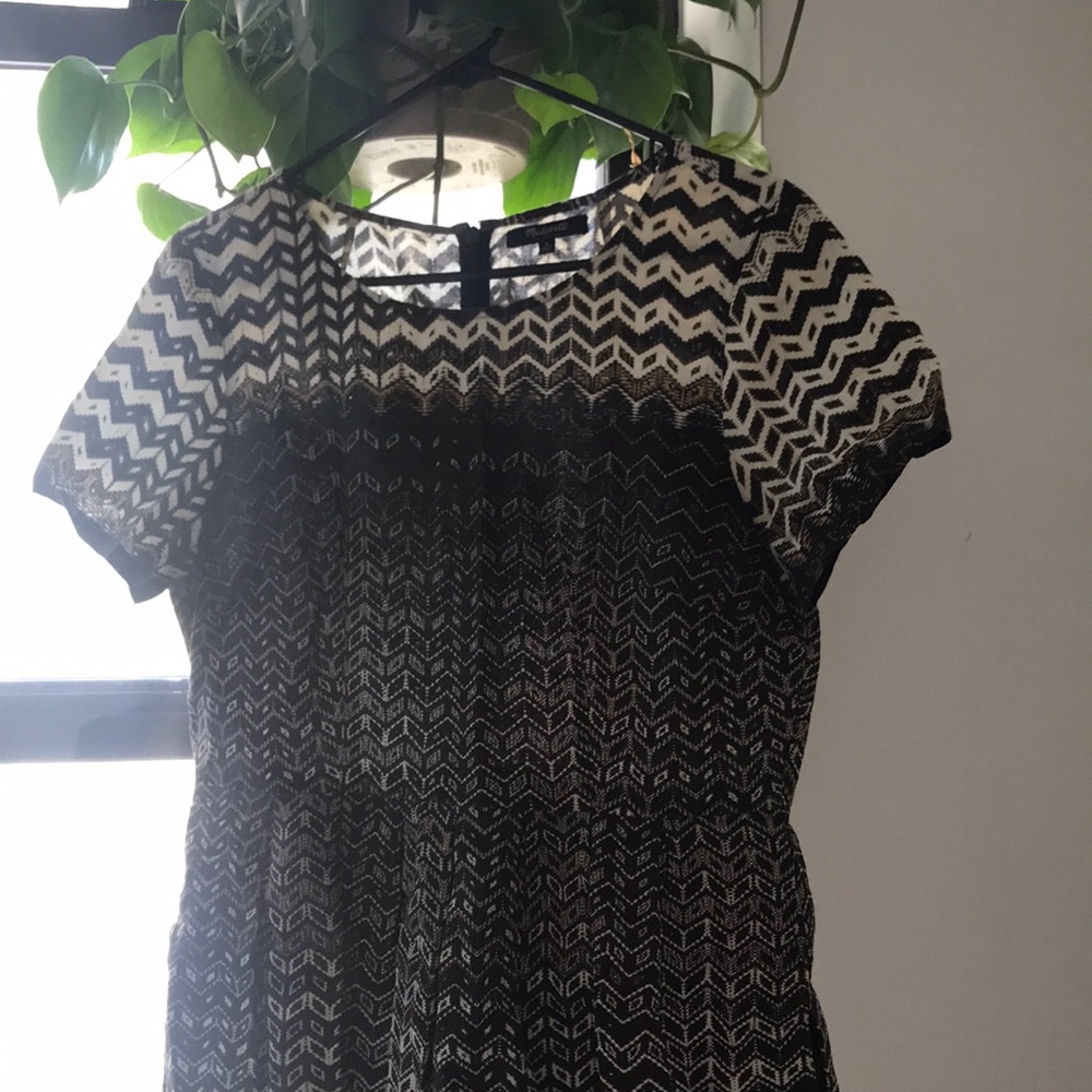 Madewell short sleeve brown print dress